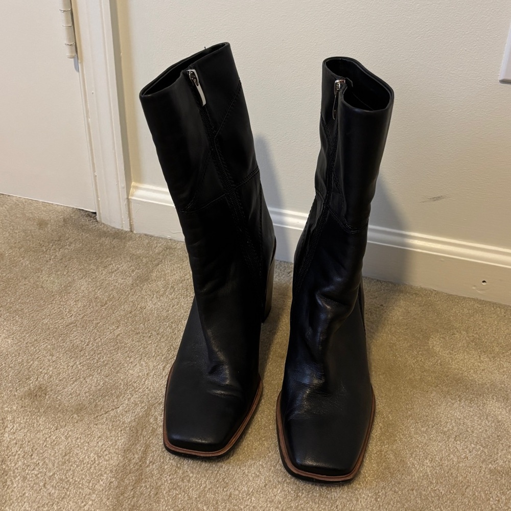 Franco Sarto Stevie Side Zip Mid-Calf Boot